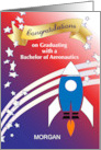 Custom Congratulations Degree in Aeronautics card