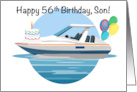 Birthday For 56 Year Old Son Racing Boat card