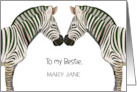 Custom Name Zebras Friendship card