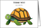Custom Name Turtle Thank You card