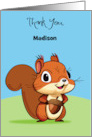 Custom Thank You Squirrel card