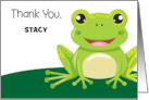 Custom Thank You Green Frog card