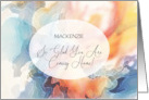 Custom Name Coming Home Abstract card