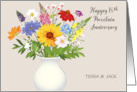 Custom 18th Porcelain Wedding Anniversary card