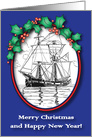 Christmas, Nautical/Maritime, Sailing Ship card