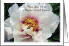 Invitations / To Garden Bridal Shower, white peony card