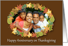 Anniversary / On Thanksgiving Photo Card