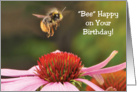 Birthday / Bee happy, bee, flowers card