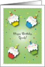 Birthday / For Quads, cupcakes card