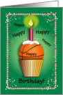 Birthday For Basketball Fan, cupcake card