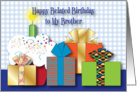 Birthday / Belated, to Brother card