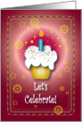 Birthday / To Roommate, cupcake, candle card