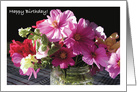 Birthday, for Volunteer, flowers card