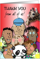 Thank you, from all of us, animals, people card