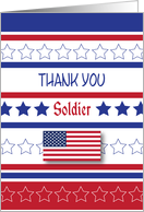 Thank you, For American Soldier card