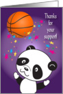 Thank You, basketball support, panda card