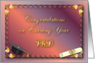 Congratulations, Earning PHD card