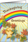 Thanksgiving, Rainbow Theme, colorful leaves card
