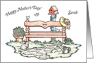 Mother’s Day, for Sarah, garden scene card