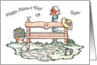 Mother’s Day, for Taylor, garden scene card