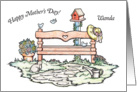 Mother’s Day, for Wanda, garden scene card