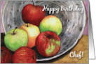 Birthday To Chef Bowl Of Apples card