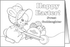 Easter, coloring card for Goddaughter card