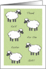 Thank you, Easter Gift, sheep card
