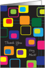 Thank you for Student, colorful cubes card