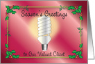 Business Christmas, to Electric Client card