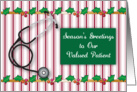 Season’s Greetings to Patient, business, health care card