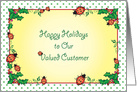 Happy Holidays to Valued Customer, Bug Control card