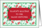 Season’s Greetings to Retail Customer, poinsettias card