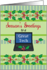 Season’s Greetings to Computer Tech, laptop card