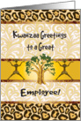 Kwanzaa Business Greetings to Employee card