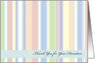 Thank You, Sympathy Donation, pastel stripes card