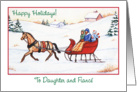 Happy Holidays to Daughter & Fiance card