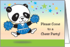 Invitation to Cheer Party, panda card