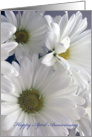 Happy Wedding Anniversary, April, white daisies card