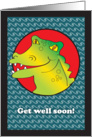 Get Well with Alligator theme card