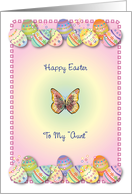 Happy Easter to Aunt, decorated eggs card