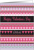 Valentine’s Day for Friend Linda, colorful background card