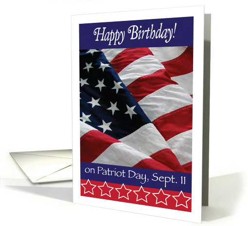 Happy Birthday on Patriot Day, Sept. 11 card (1005895)
