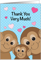 Thank You, monkey theme card