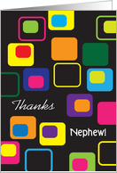 Thank You to Nephew, colorful abstract card