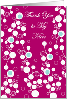Thank You to Niece, colorful abstract card