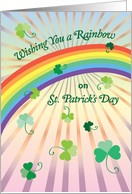 Rainbow St Patrick’s Day, shamrocks card