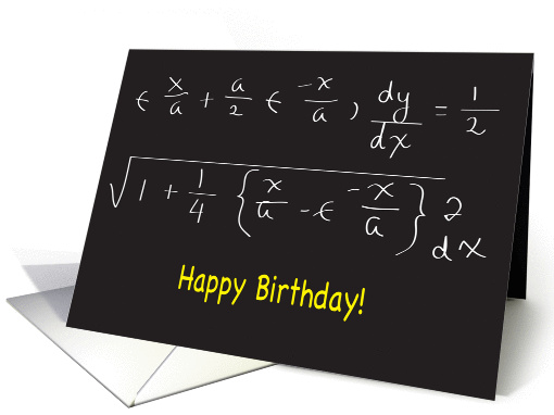 Birthday to Math Teacher, chalkboard, formulas card (1020719)