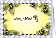Mother’s Day, bee theme, lattice card