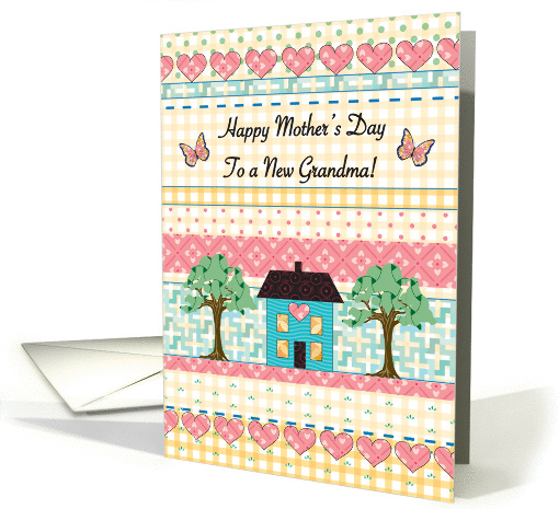 Mother's Day to New Grandma, folk art card (1022661)